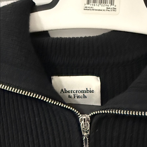 Abercrombie & Fitch A&F Double Zip Cardigan - Black size S - Picture 4 of 9